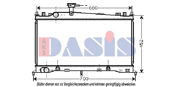 AKS DASIS radiatorius, variklio aušinimas 110034N